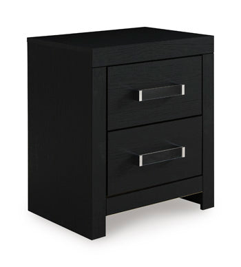 Maeling Nightstand (Black/Gray)