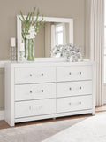 Maeling Dresser and Mirror (White)
