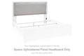 Maeling Upholstered Panel Headboard (White)
