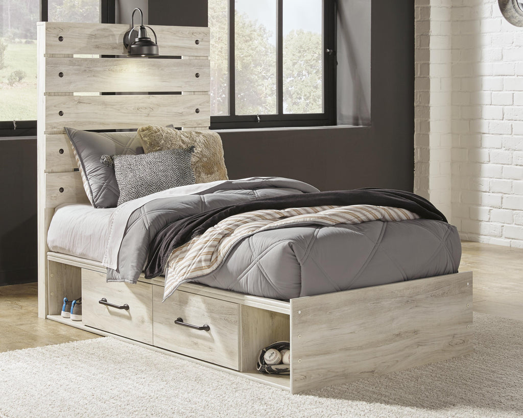 Cambeck Panel Bed with 2 Storage Drawers