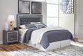 Lodanna Upholstered Panel Headboard (Black/Gray)