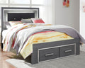 Lodanna Panel Bed with 2 Storage Drawers