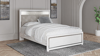 Altyra Upholstered Panel Headboard (White)