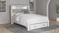 Altyra Upholstered Bookcase Bed with Storage