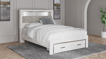 Altyra Upholstered Bookcase Bed with Storage