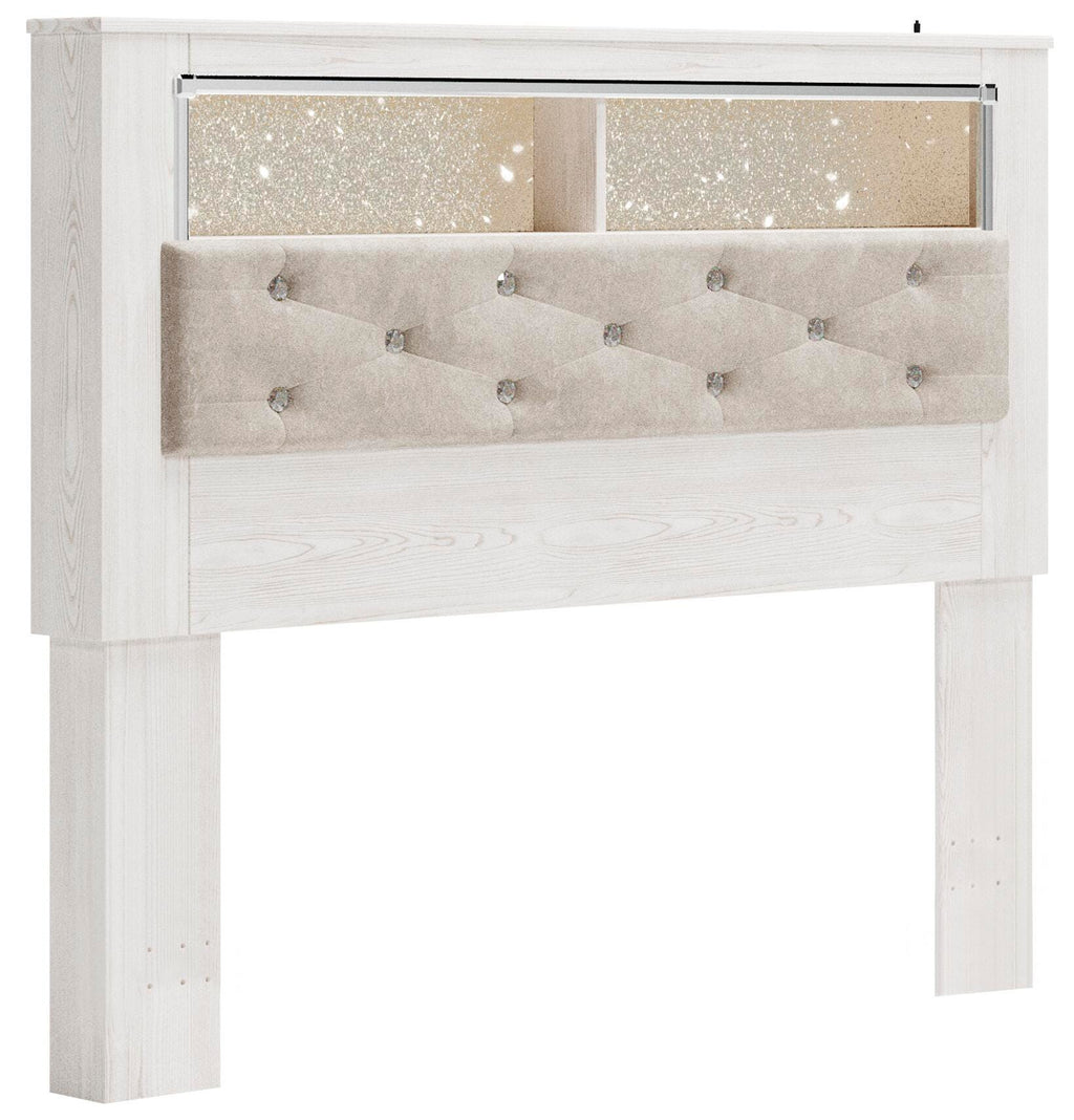 Altyra Upholstered Panel Bookcase Headboard