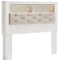 Altyra Upholstered Panel Bookcase Headboard