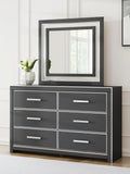 Zuraleus Dresser and Mirror (Black/Gray)