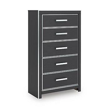 Zuraleus Chest of Drawers (Black/Gray)