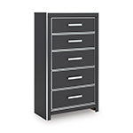 Zuraleus Chest of Drawers (Black/Gray)