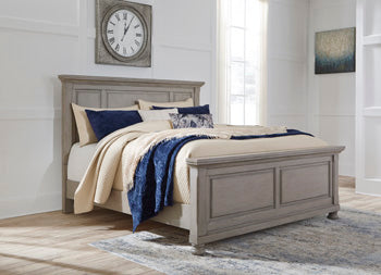 Lettner Panel Headboard (Black/Gray)