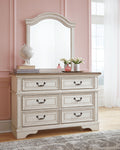 Realyn Dresser and Mirror (White)