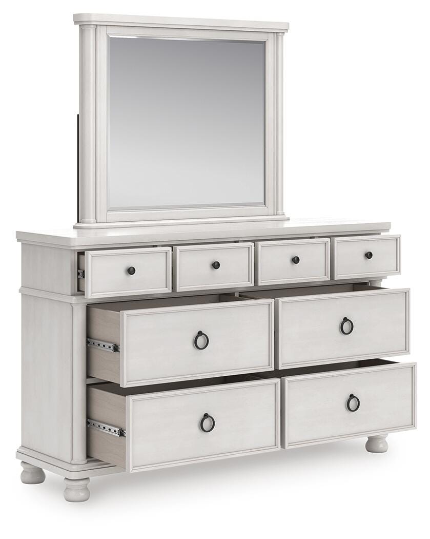 Rowlenstown Dresser and Mirror (White)