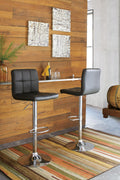 Bellatier Adjustable Height Bar Stool (Black/Gray)