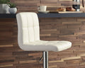 Bellatier Adjustable Height Bar Stool (White)