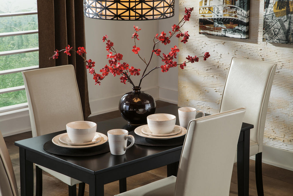 Kimonte Dining Table and 4 Chairs (Set of 5)