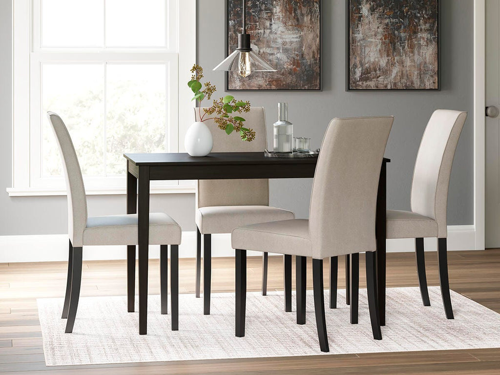 Kimonte Dining Table and 4 Chairs (Set of 5)