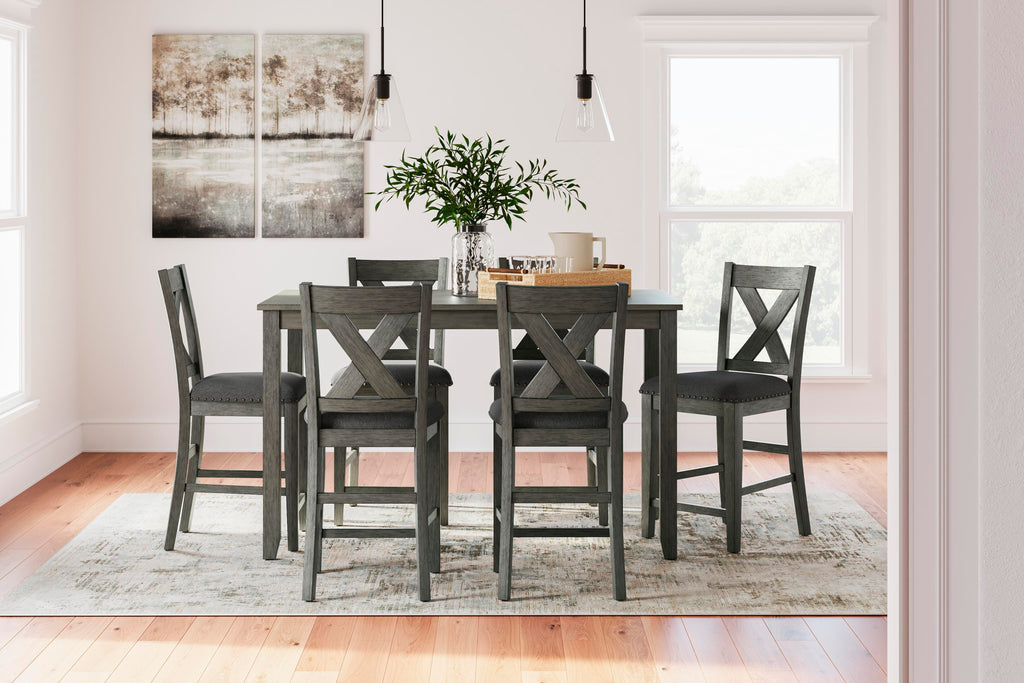 Caitbrook Counter Height Dining Table and Bar Stools (Set of 7)