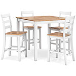 Gesthaven Counter Height Dining Table and 4 Barstools