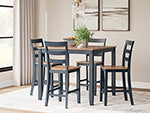 Gesthaven Counter Height Dining Table and 4 Barstools