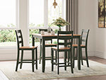 Gesthaven Counter Height Dining Table and 4 Barstools