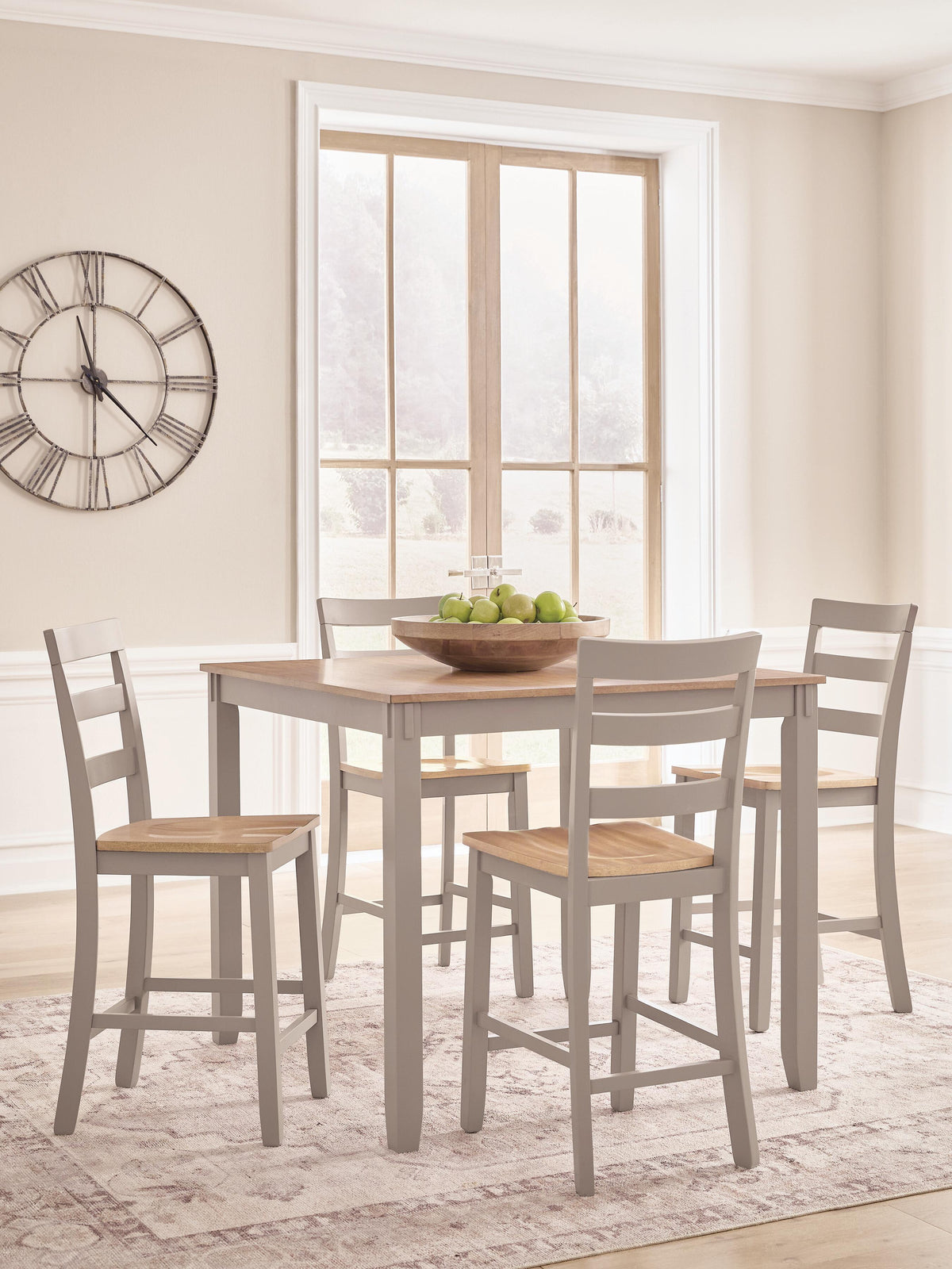 Harperfeld Counter Height Dining Table and 4 Counter Stools