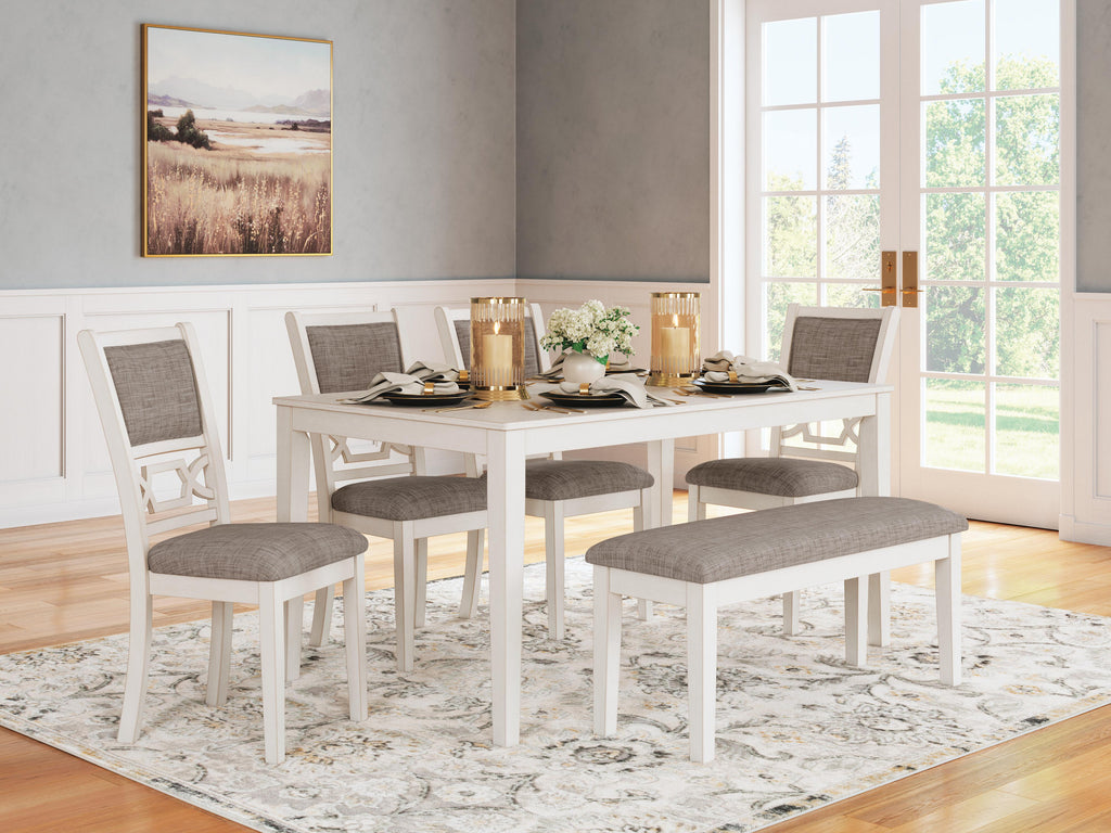Erinberg Dining Table and 4 Chairs and Bench (Set of 6)
