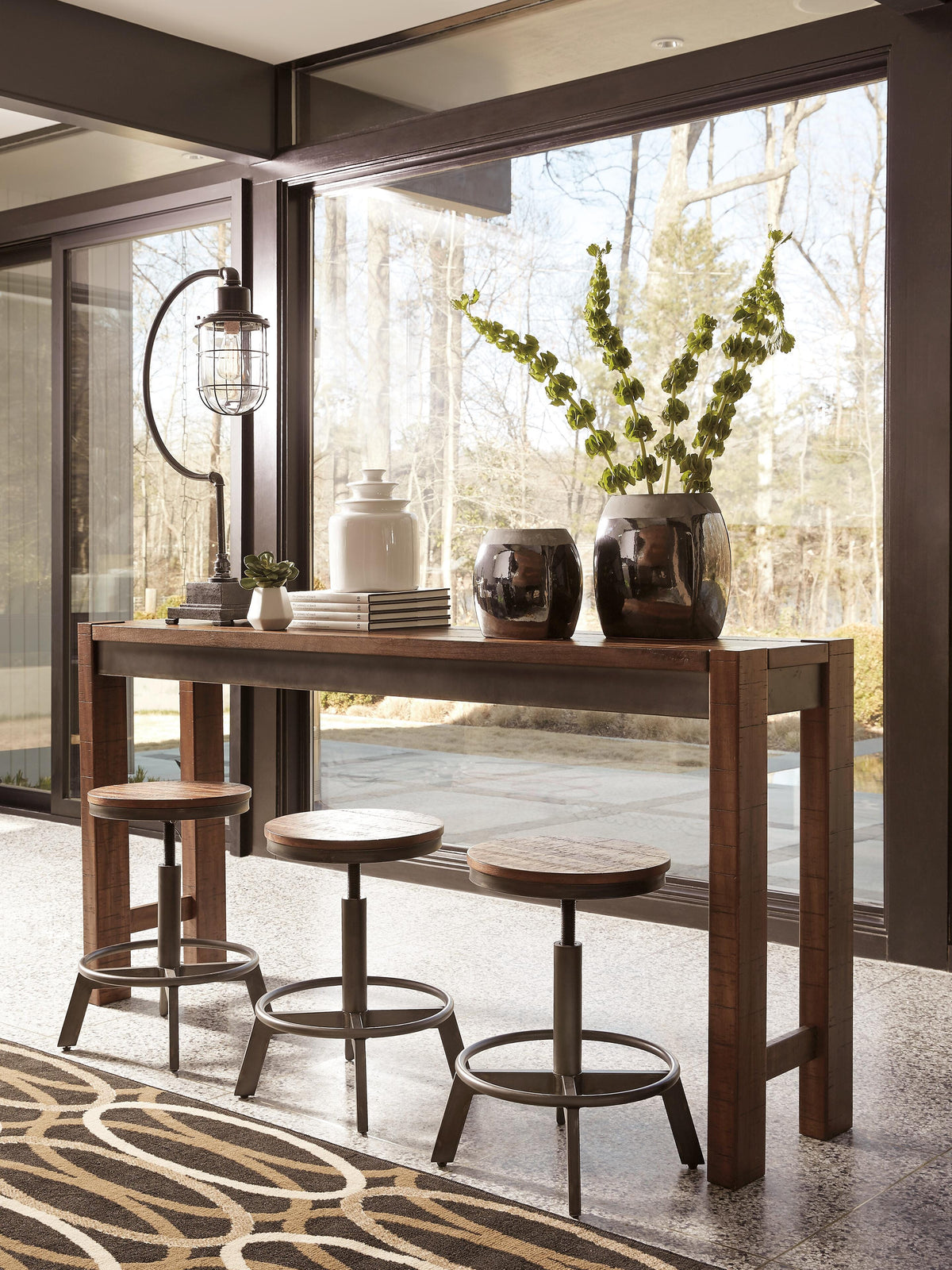 Torjin Counter Height Dining Table and Barstools
