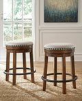 Valebeck Counter Height Stool (Beige/Brown)