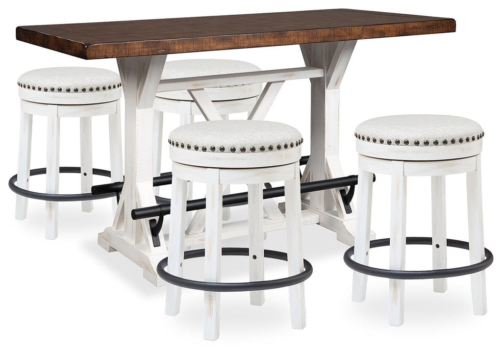 Valebeck Counter Height Dining Table and 4 Barstools (Set of 5)