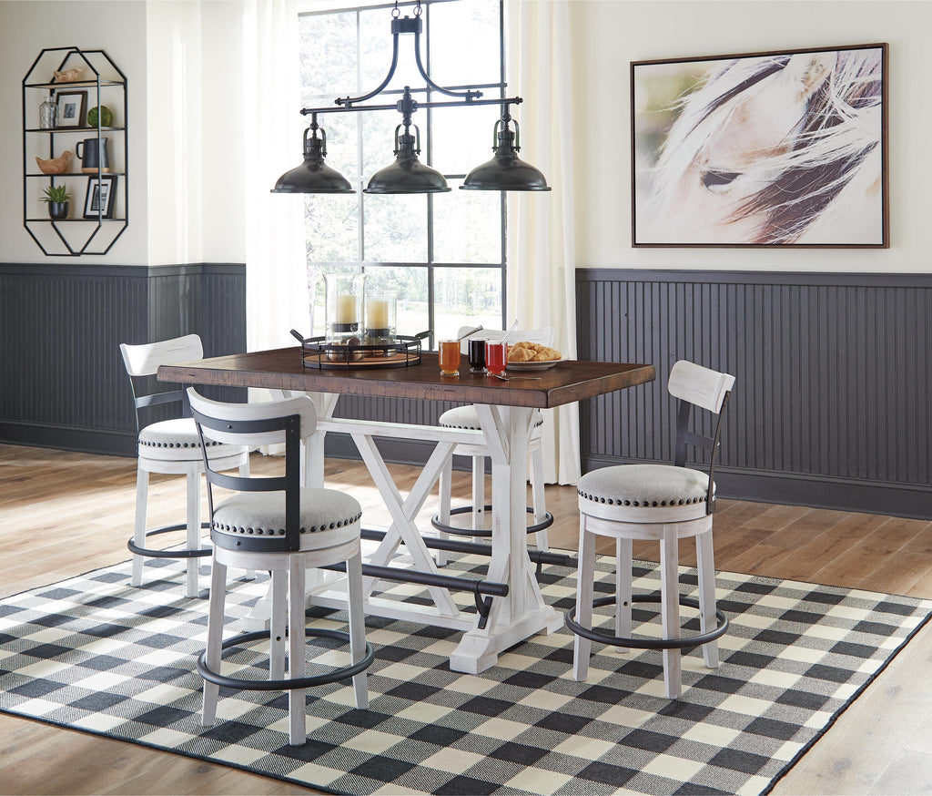 Valebeck Counter Height Dining Table and 4 Barstools (Set of 5)