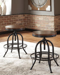 Valebeck Counter Height Bar Stool (Black/Gray)