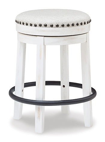 Valebeck Counter Height Stool (White/Gray)