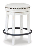 Valebeck Counter Height Stool (White/Gray)