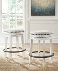 Valebeck Counter Height Stool (White/Gray)