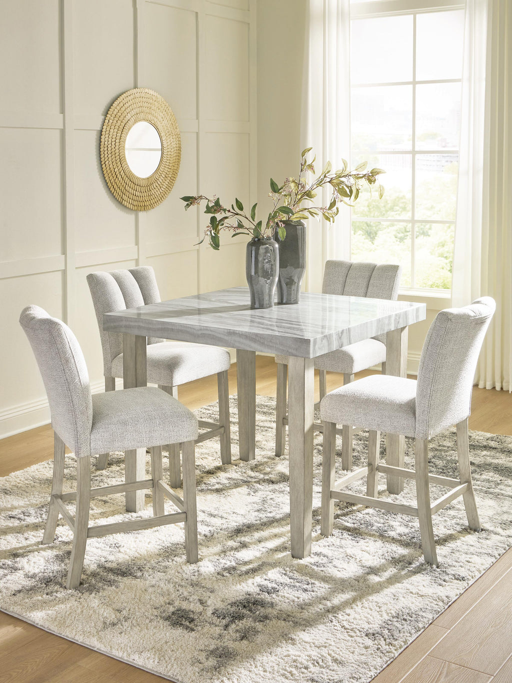 Larawyn Counter Height Dining Table and Barstools
