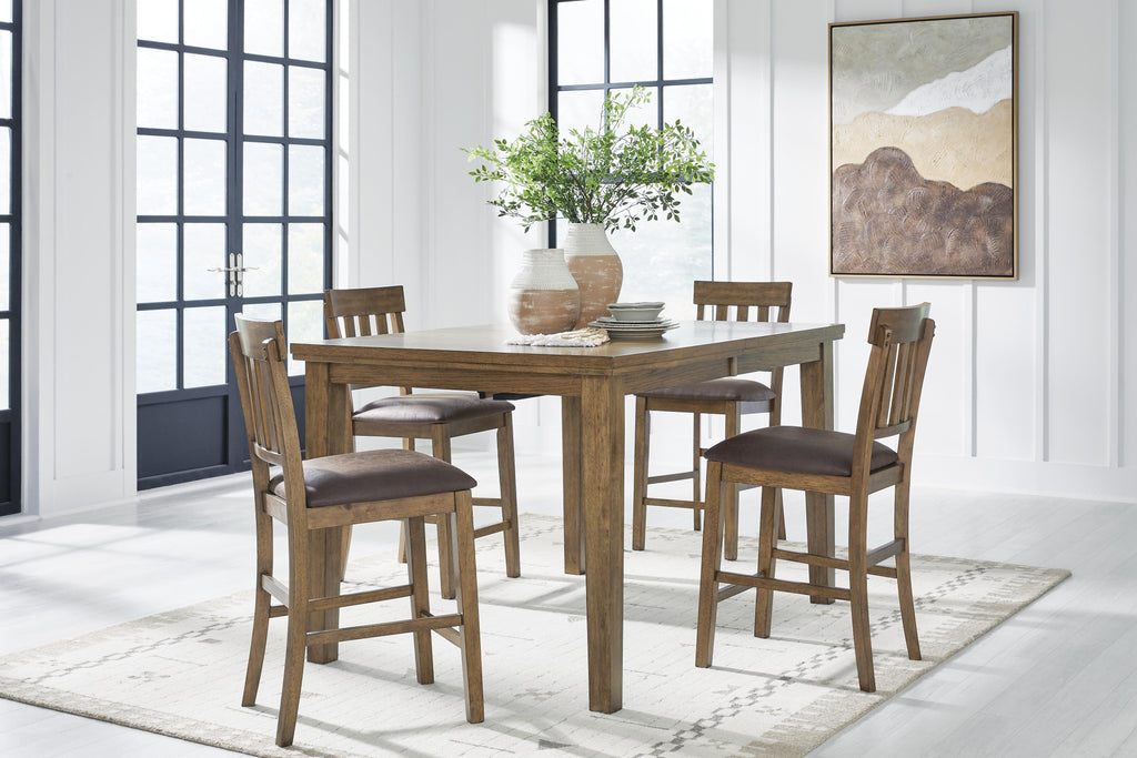Urbinforte Counter Height Dining Table and Barstools