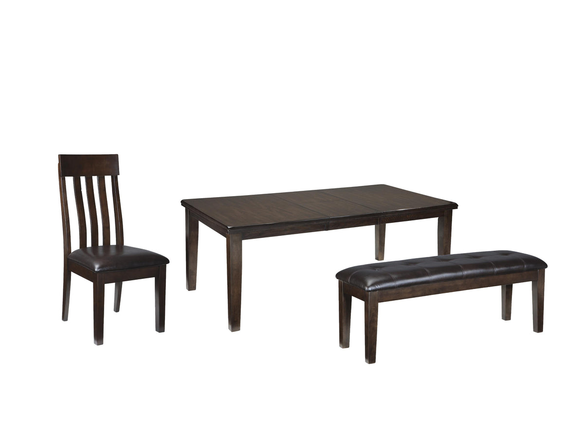 Haddigan Dining Table and 4 Chairs and Bench (Set of 6)