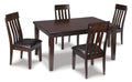 Haddigan Dining Table and 4 Chairs (Set of 5)