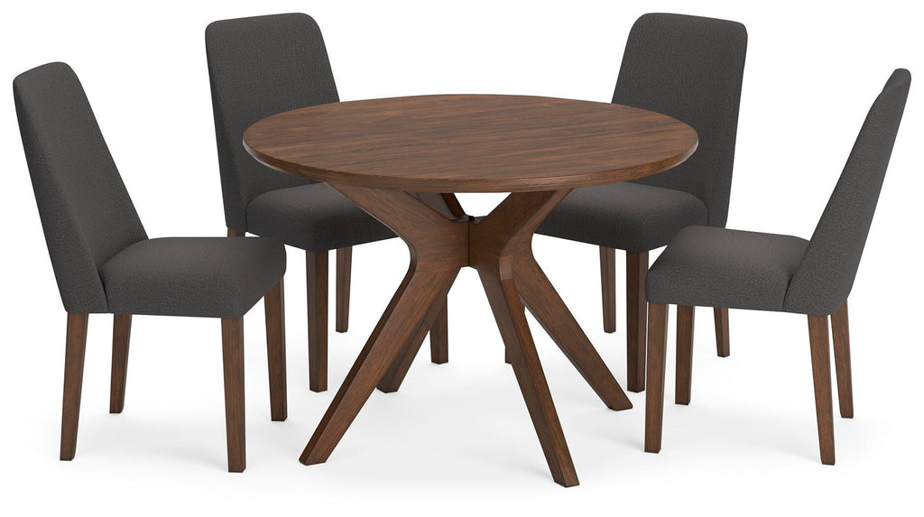 Lyncott Dining Table and 4 Chairs (Set of 5)