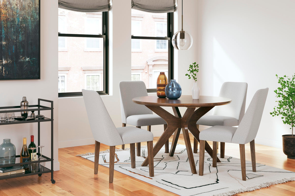 Lyncott Dining Table and 4 Chairs (Set of 5)