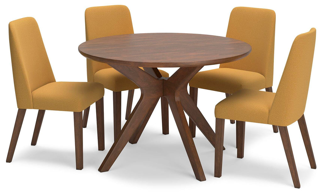 Lyncott Dining Table and 4 Chairs (Set of 5)