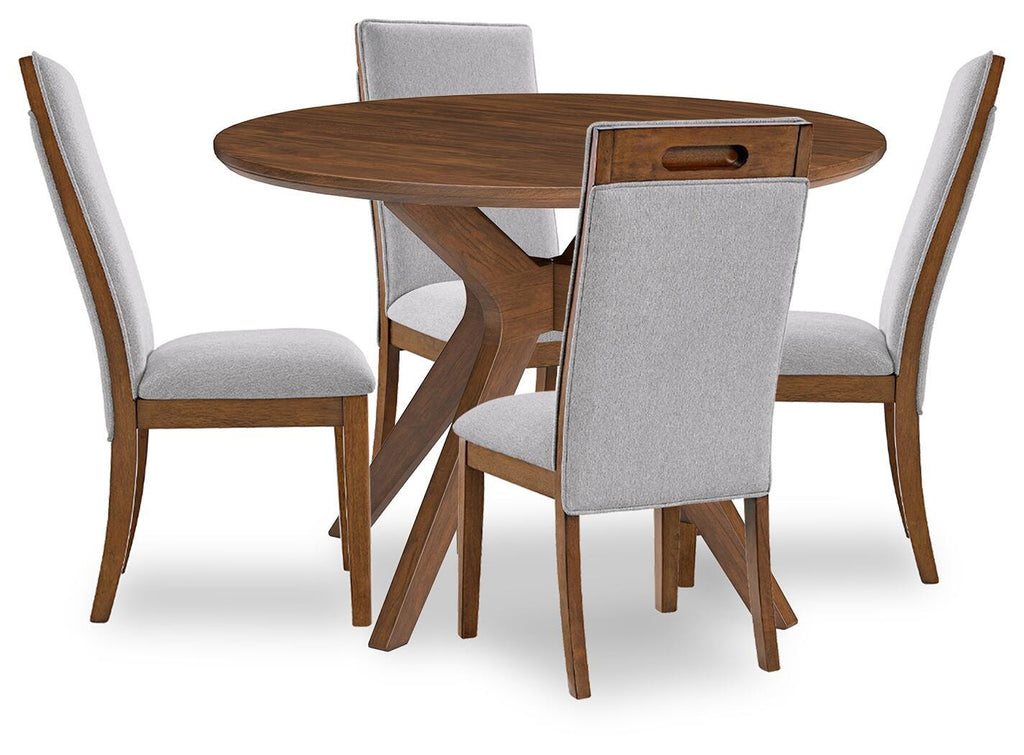 Lyncott Tall Back Dining Table and 4 Chairs (Set of 5)