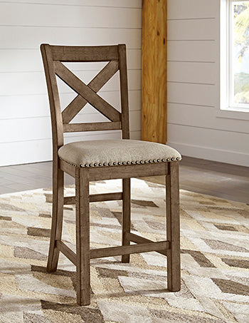 Moriville Counter Height Dining Table and 4 Barstools (Set of 5)
