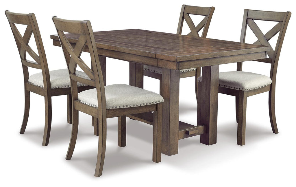 Moriville Dining Table and 4 Chairs and Bench (Set of 6)