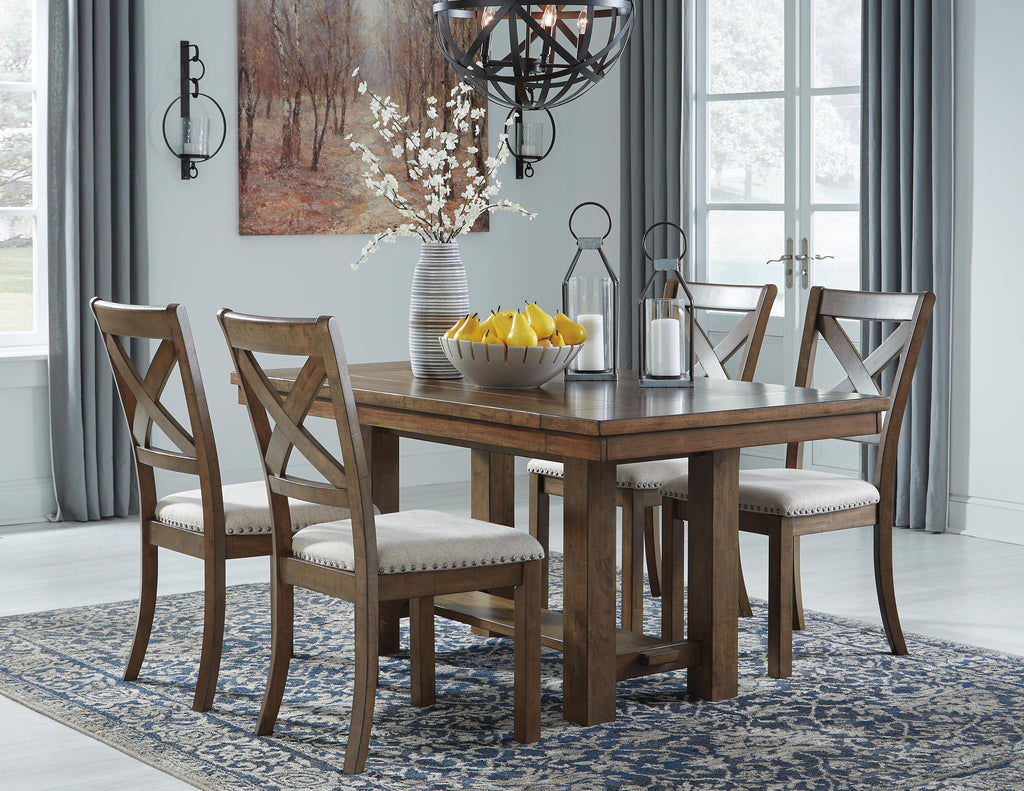 Moriville Dining Table and 4 Chairs and Bench (Set of 6)