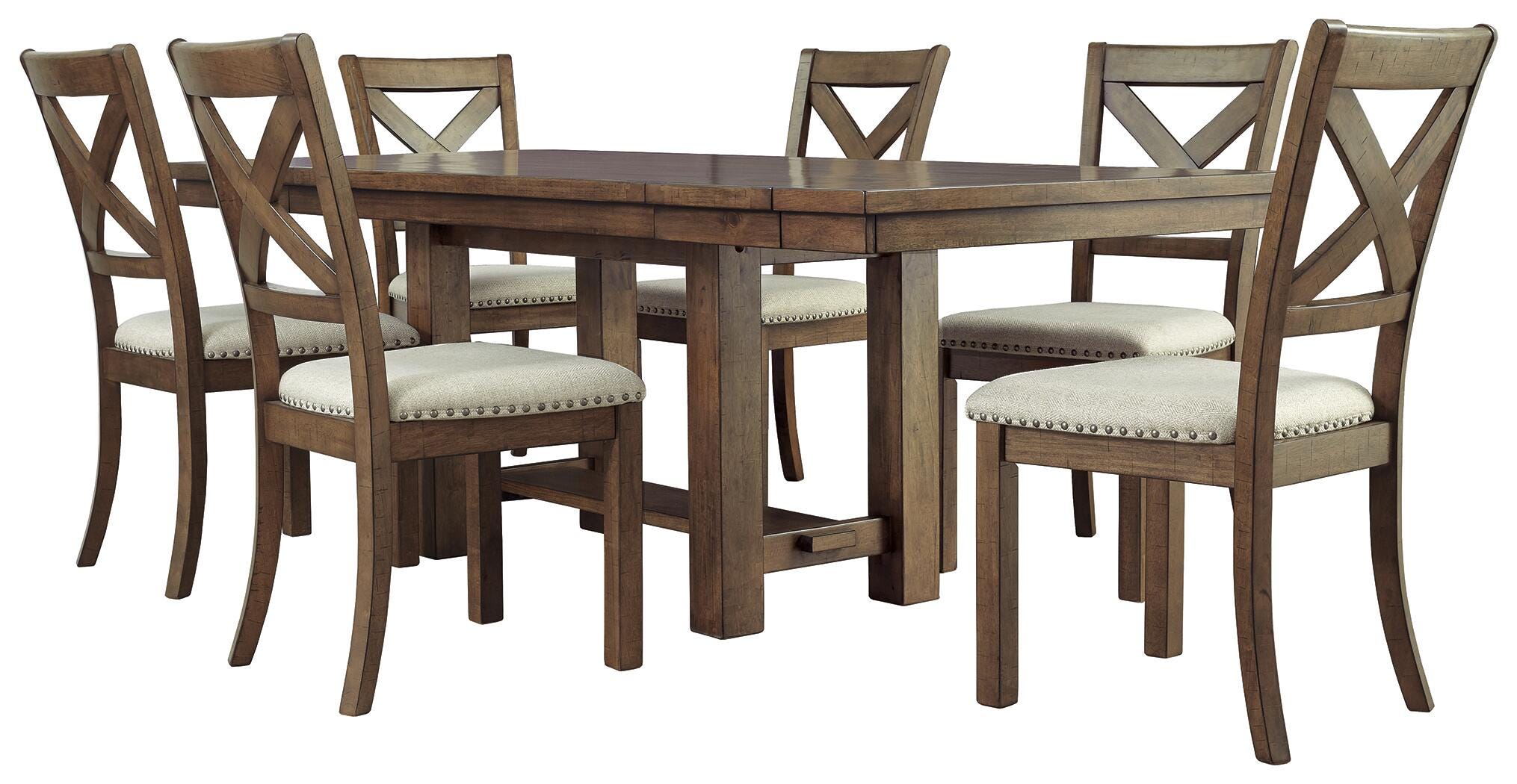 Moriville Dining Table and 4 Chairs and Bench (Set of 6)