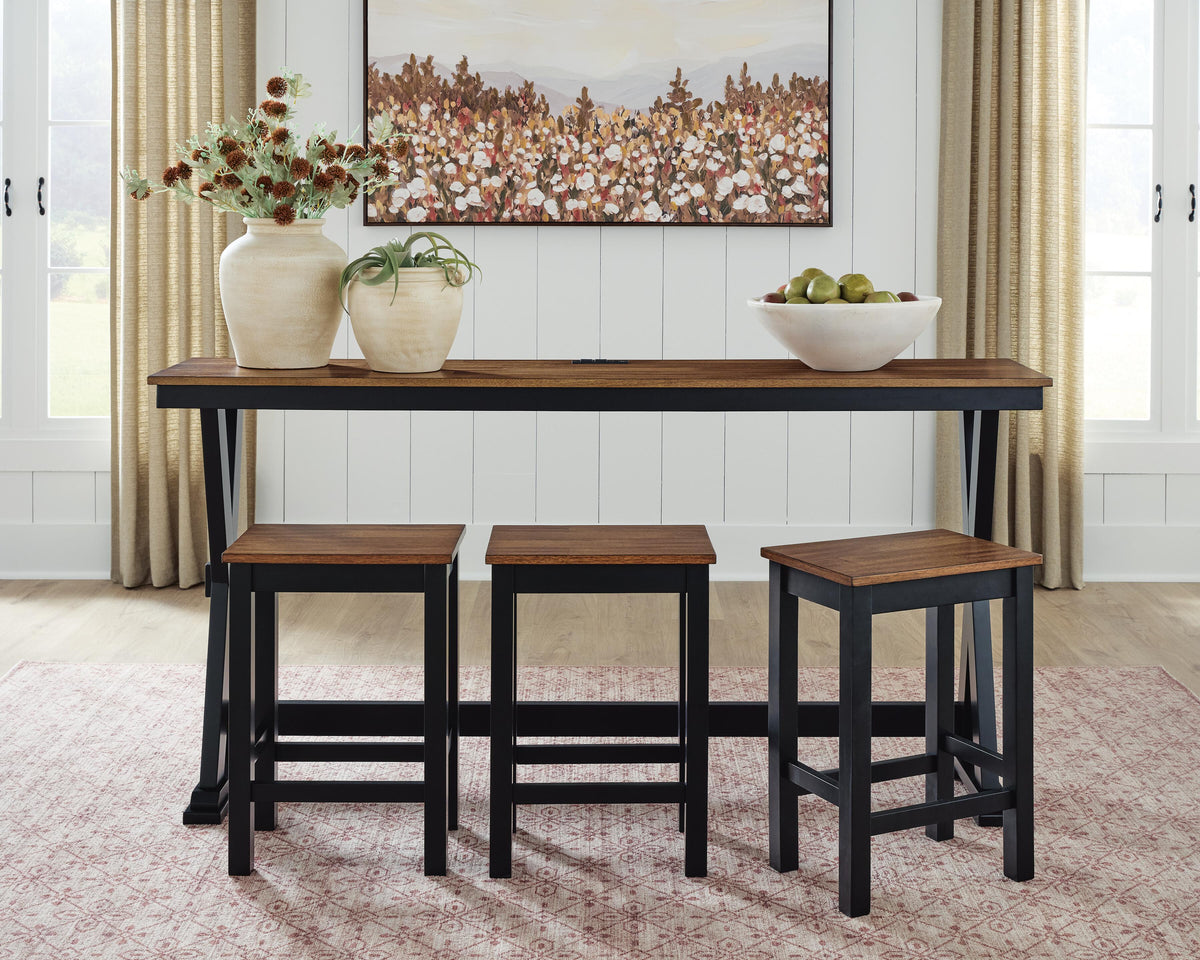 Wildenauer Counter Height Dining Table and 3 Barstools Set