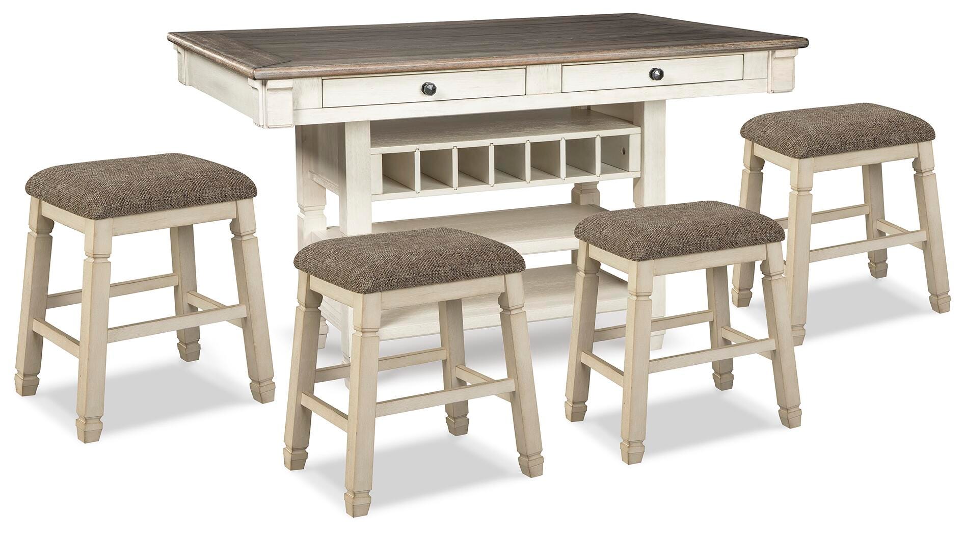 Bolanburg Counter Height Dining Table and 4 Barstools (Set of 5)