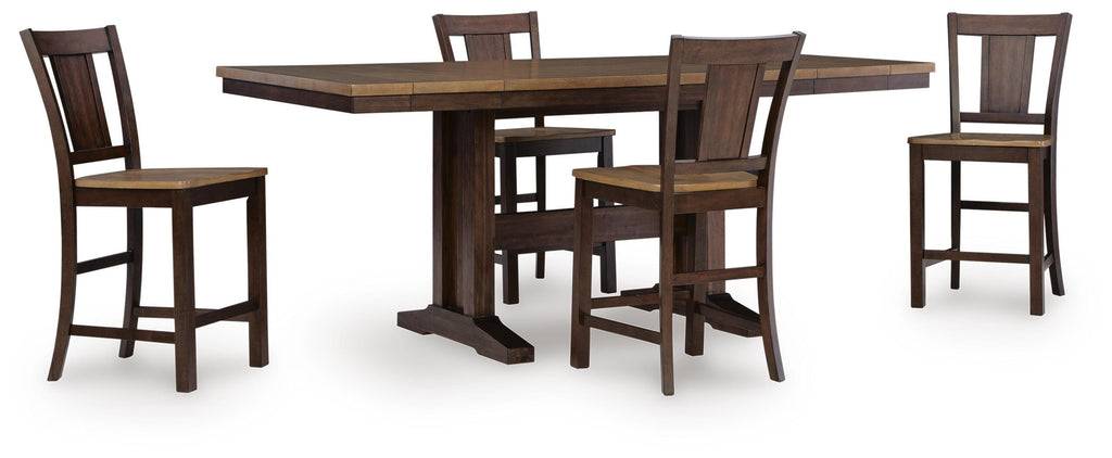 Rylandeen Counter Height Dining Table and Barstools